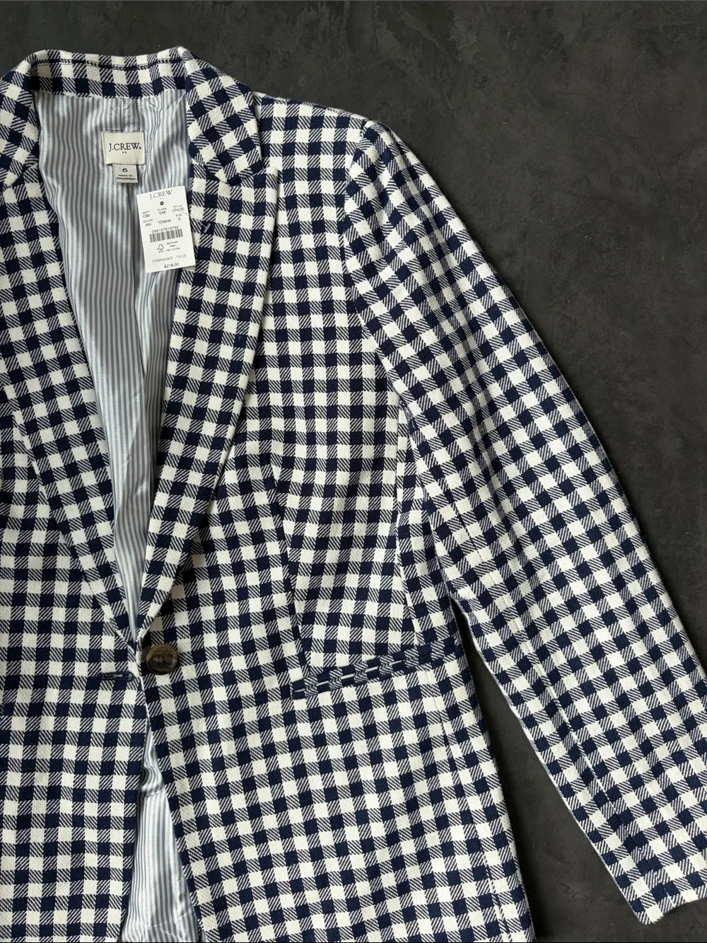 NWT J.Crew Check Blazer